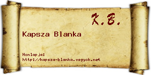 Kapsza Blanka névjegykártya